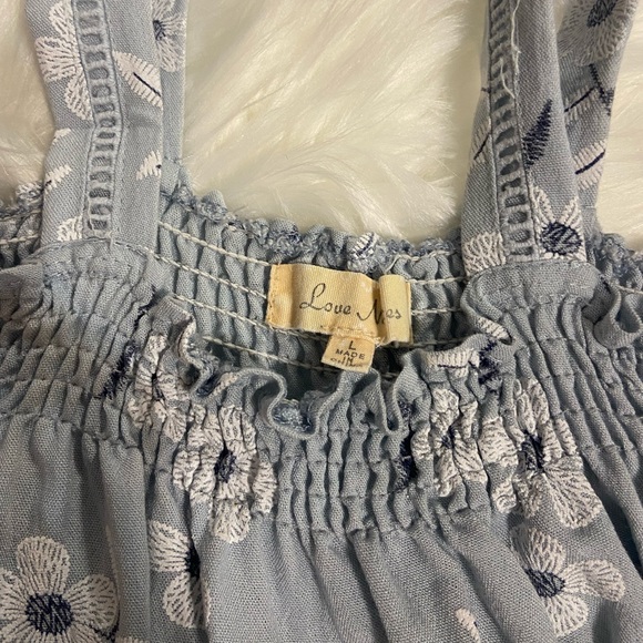 Marshalls baby blue flower top Size L - Picture 2 of 2